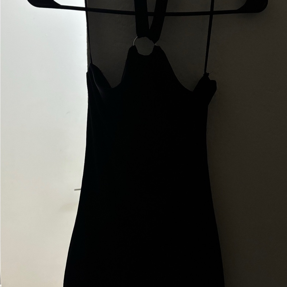 Black Halter Neck Women's Dress